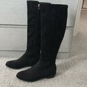 Marc Fisher Knee High Tall Black Suede Boots 7M